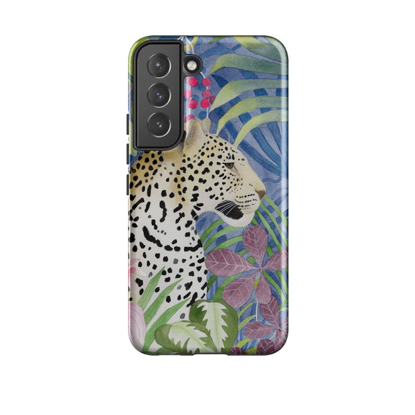 Samsung Tough Case - Blue Jungle Leopard By Bex Parkin