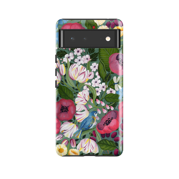 Google Tough Case - Bluebird Flowers By Bex Parkin