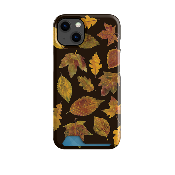Autumn Textured Leaves Case and Card Case By Tracey English