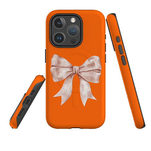 iPhone MagSafe Tough Case - Big Bow Orange