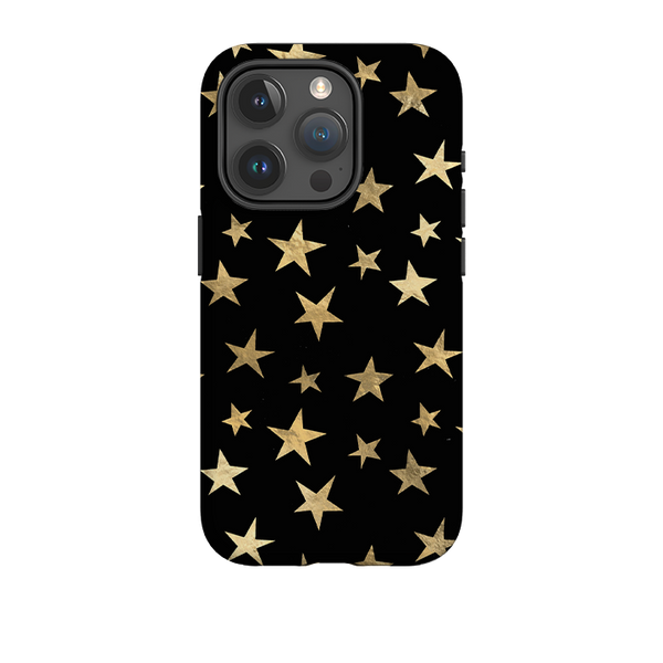 iPhone Tough Case - Black and Gold Stars
