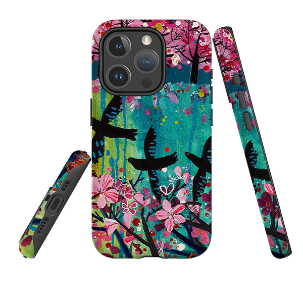 iPhone MagSafe Tough Case - Black Birds By Claire West
