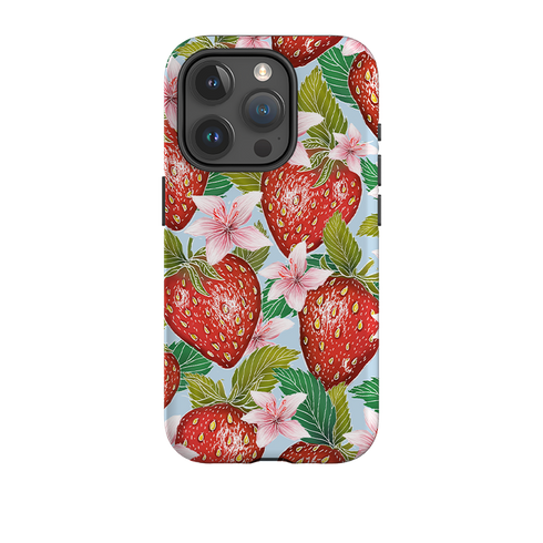 iPhone Tough Case - Blue Strawberries By Catherine Rowe
