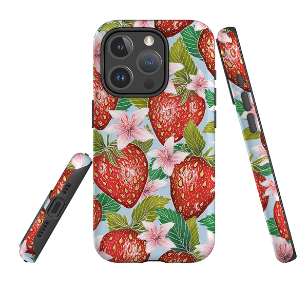 iPhone MagSafe Tough Case - Blue Strawberries By Catherine Rowe