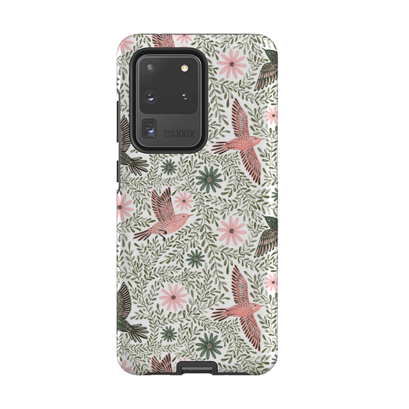 Samsung Tough Case - Bird Pattern Green By Lee Foster Wilson