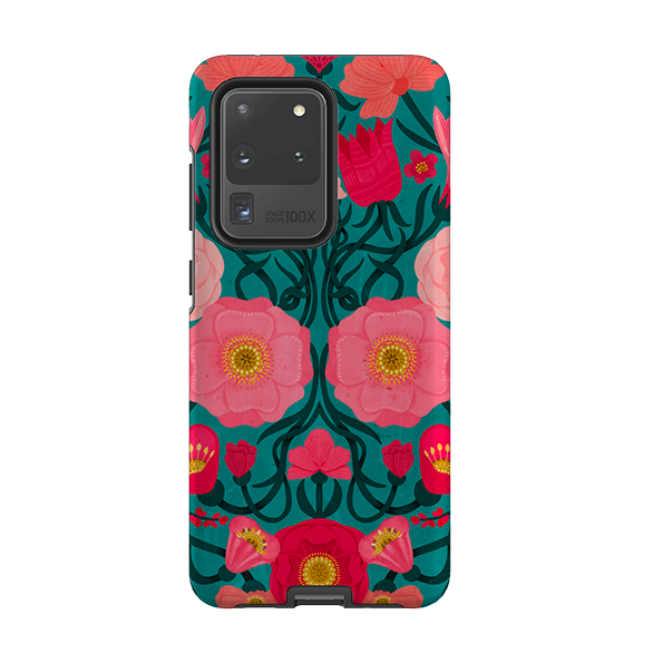 Samsung Tough Case - Blue Flora By Nina Pace
