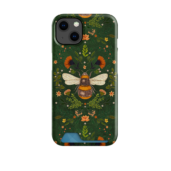 Botanical Bee Green By Jade Mosinski Case and Card Case