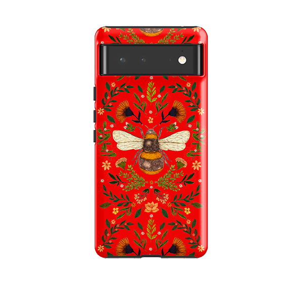 Google Tough Case - Botanical Bee Red By Jade Mosinski
