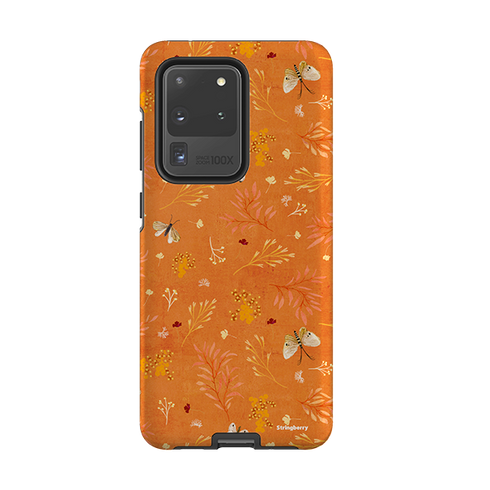 Samsung Tough Case - Blush Floral Orange By Katherine Quinn