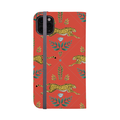 Cheetah Red By Catherine Rowe Wallet case