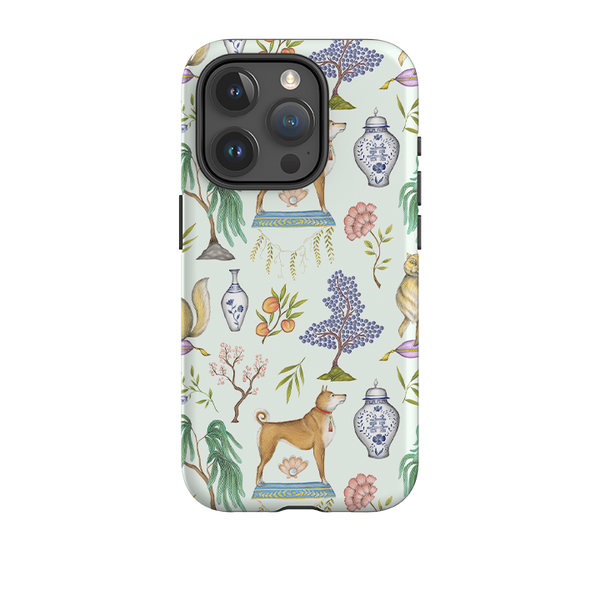 iPhone Tough Case - Chinoiserie Menagerie Green By Catherine Rowe