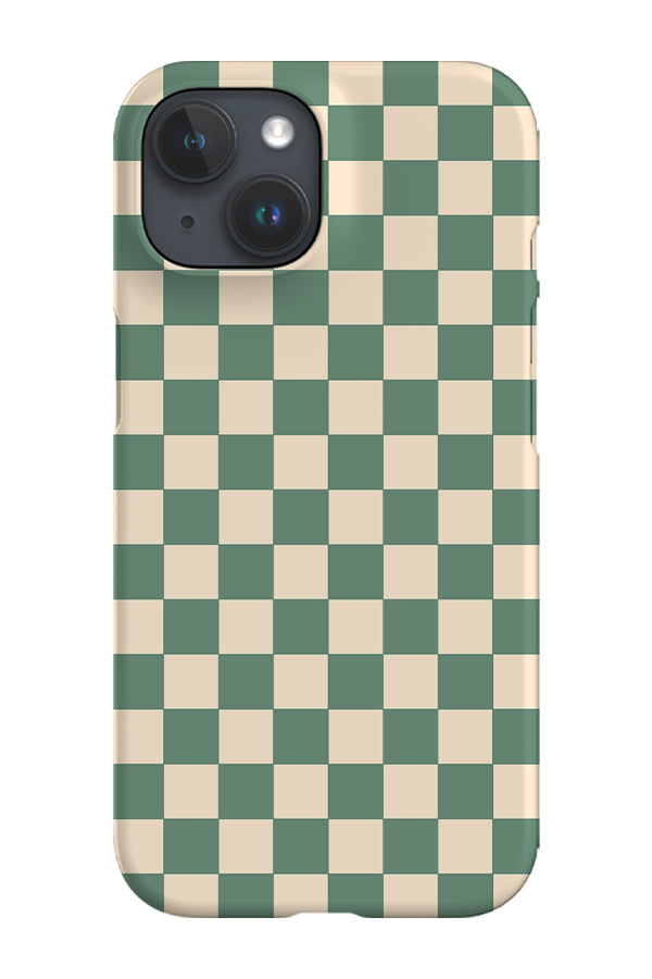 Checkered Phone Case (Green Beige) For Iphone & Samsung