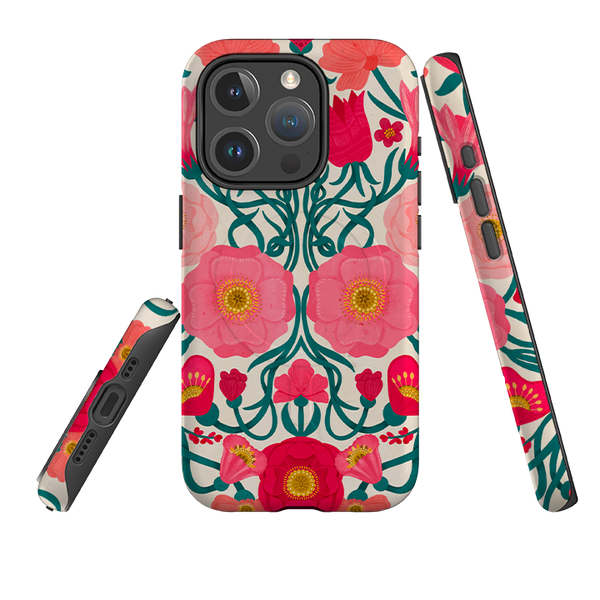 iPhone MagSafe Tough Case - Cream Flora By Nina Pace