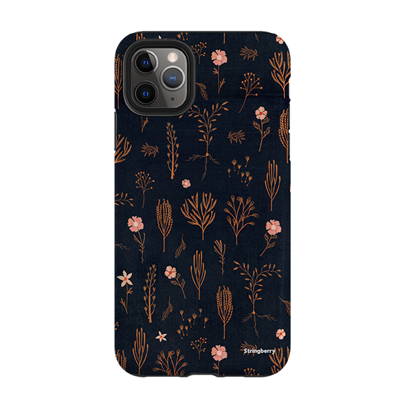 iPhone Tough Case - Floral Light Orange And Pink By Katherine Quinn