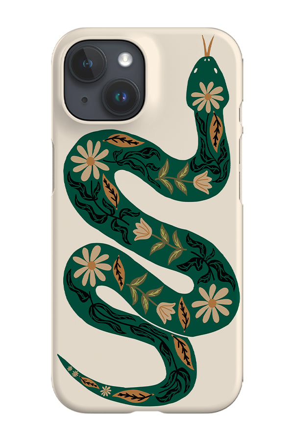 Floral Snake Phone Case (Green) For Iphone & Samsung