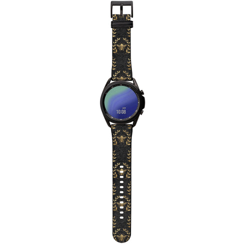 Golden Bees Grey Samsung Watch Strap