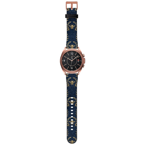 Golden Bees Navy Samsung Watch Strap
