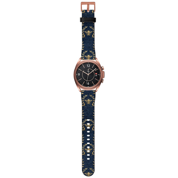 Golden Bees Navy Samsung Watch Strap