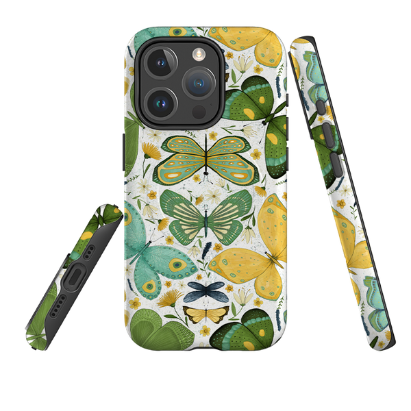 iPhone MagSafe Tough Case - Green Butterflies By Maja Lindberg