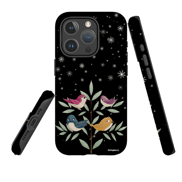 iPhone MagSafe Tough Case - Garden Birds Black By Maja Lindberg