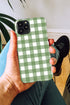 Gingham Print Phone Case (Green) For Iphone & Samsung