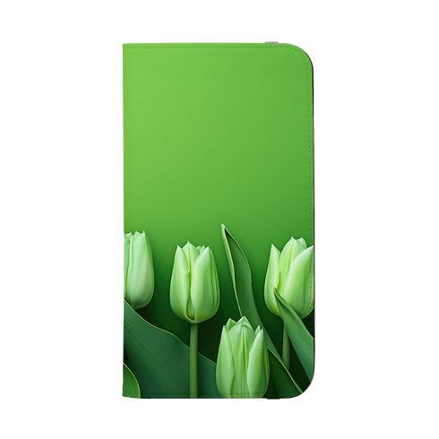 Green Floral Wallet Case