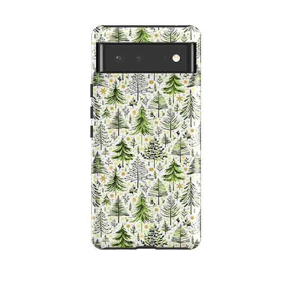Google Tough Case - Green Xmas Trees By Elisabeth Haager