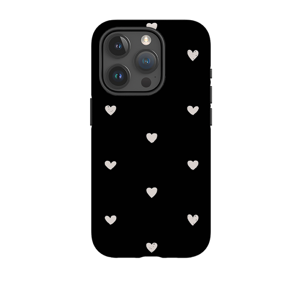 iPhone Tough Case - Hearts Black