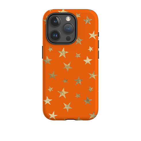 iPhone Tough Case - Orange and Gold Stars