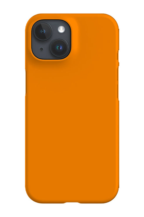 Plain Block Colour Phone Case (Tiger Orange) For Iphone & Samsung