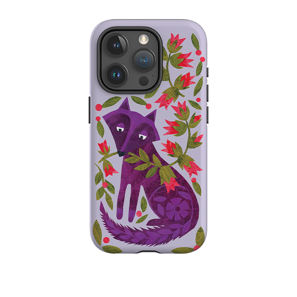 iPhone Tough Case - Purple Foxie By Tracey English