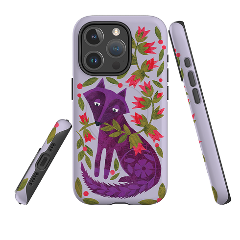 iPhone MagSafe Tough Case - Purple Foxie By Tracey English