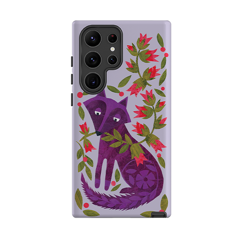 Samsung Tough Case - Purple Foxie By Tracey English