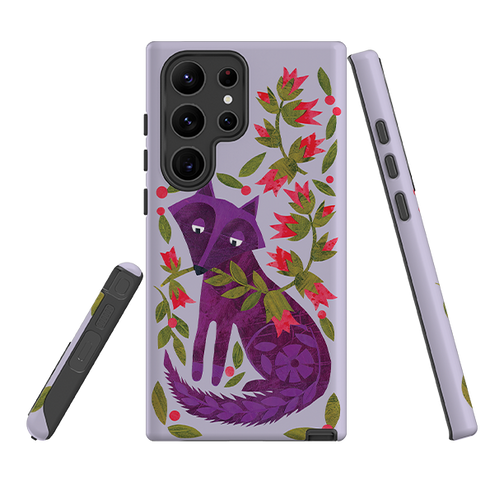 Samsung Tough Case - Purple Foxie By Tracey English