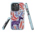 iPhone MagSafe Tough Case - Purple Reindeer By Tracey English