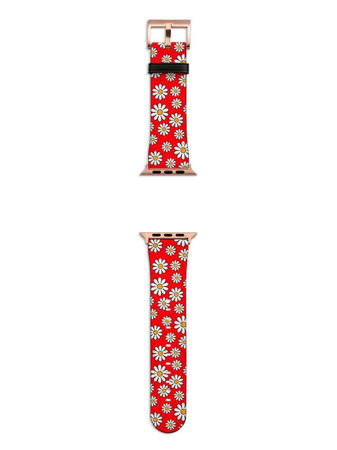 Red Daises Apple Watch Strap