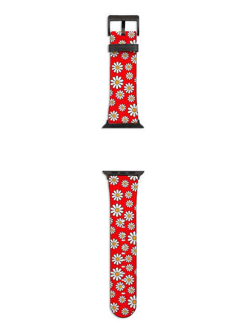 Red Daises Apple Watch Strap