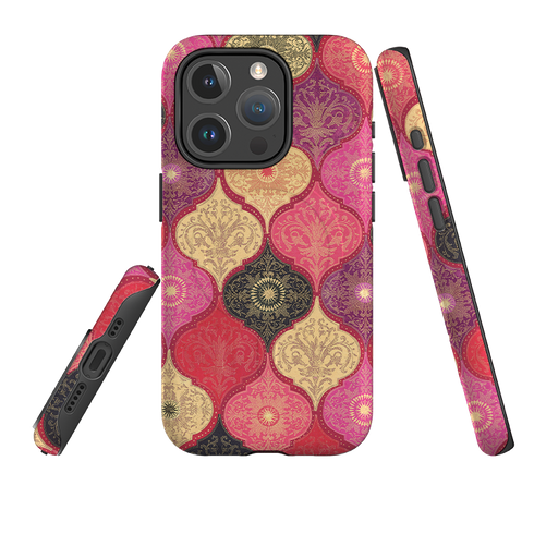 iPhone MagSafe Tough Case - Red Damask By Jehane