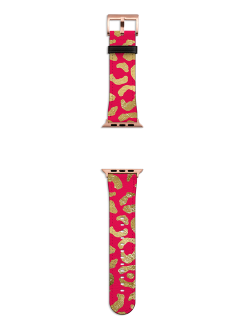 Red Brush Apple Watch Strap