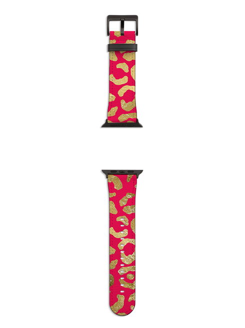 Red Brush Apple Watch Strap