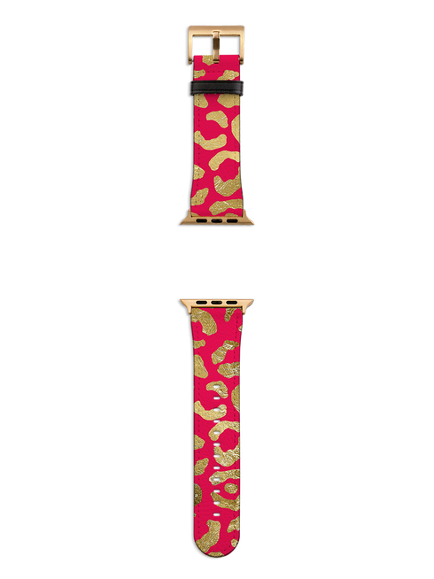 Red Brush Apple Watch Strap