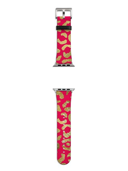 Red Brush Apple Watch Strap