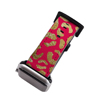 Red Brush Apple Watch Strap