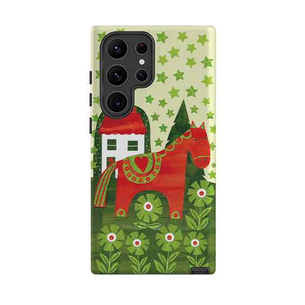 Samsung Tough Case - Red Dala Horse By Tracey English