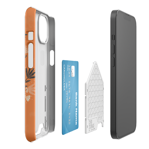 Sugar Skull Orange By Jade Mosinski Case and Card Case