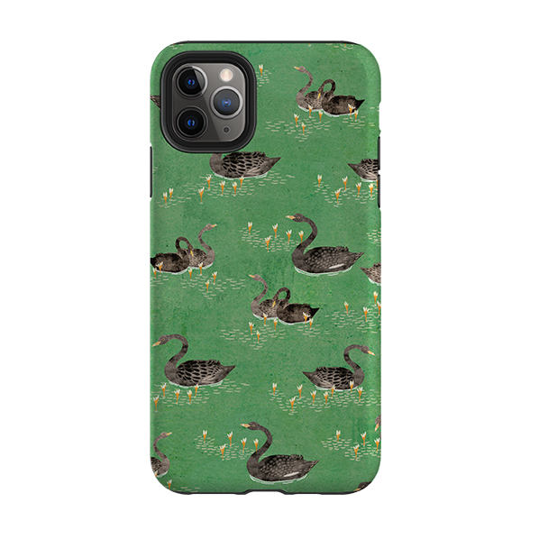 iPhone Tough Case - Swans Green By Katherine Quinn