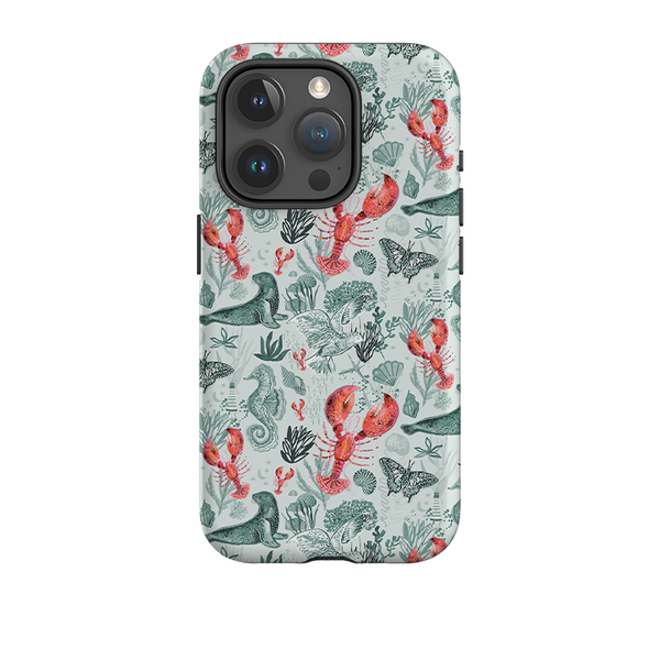 iPhone Case - Teal Seals and Lovely Lobsters By Emma Frances Grant