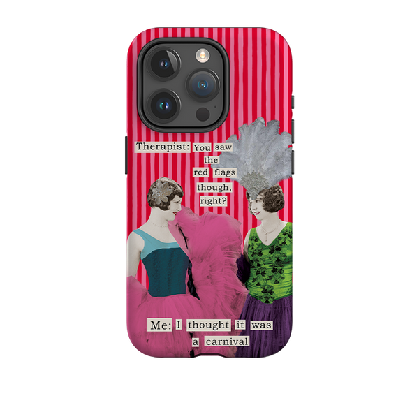 iPhone Tough Case - Therapist Red Flag By Clare Jordan