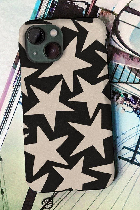 Vintage Large Stars Phone Case (Black) For Iphone & Samsung