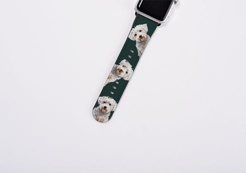 Westiepoo Forest Green Apple Watch Strap